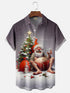 Men's Christmas Funny Graphic Short Sleeve Hawaiian Shirt